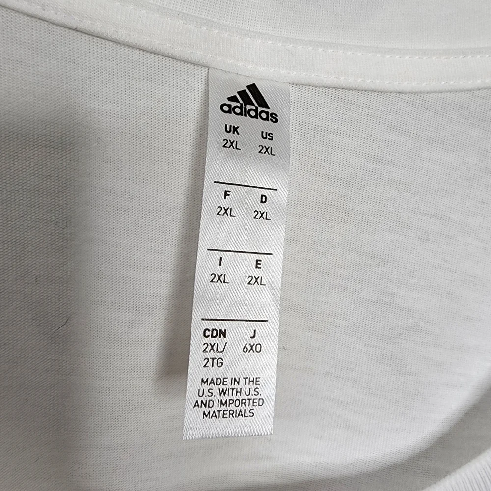 Adidas Graffiti Logo‎ Climalite White Tshirt Mens 2xl